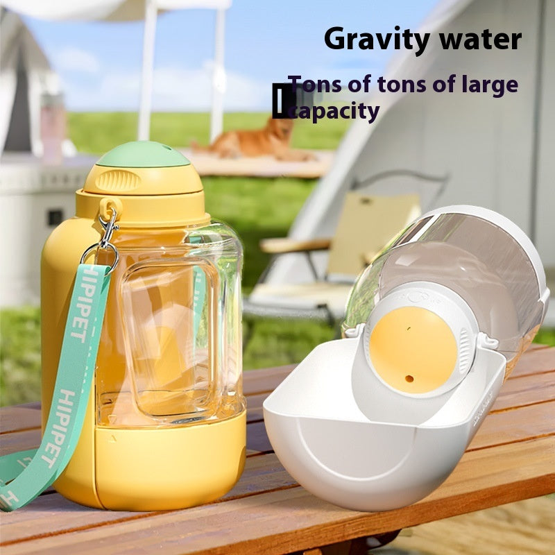 Premium 2-in-1 Dog Water Bottle - Portable with Food Bowl