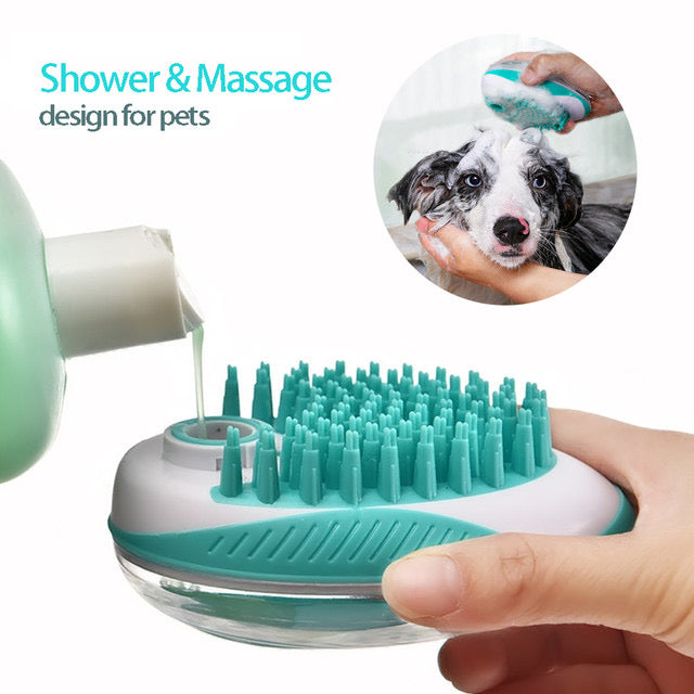 Premium Massage Borstel voor Honden & Katten - Nat & Droog Gebruik